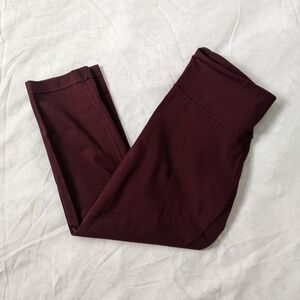 Lululemon Low-Rise Cropped Leggings Size 6 Red Merlot | 21” Inseam